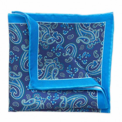 Blue Bayou Silk Pocket Square