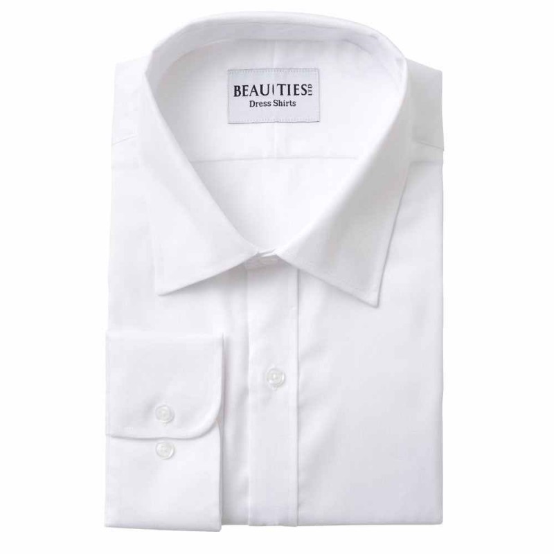 White Herringbone Dress Shirt