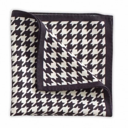 Griffon Black Pocket Square