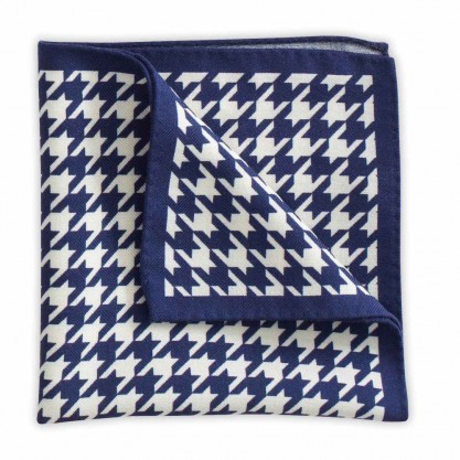 Griffon Navy Pocket Square