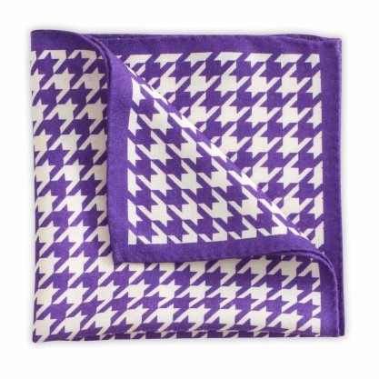 Griffon Purple Pocket Square