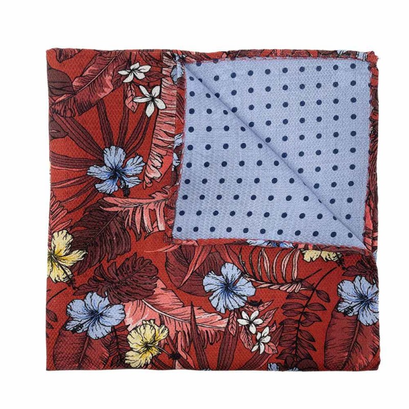 Rain Forest Reversible Pocket Square