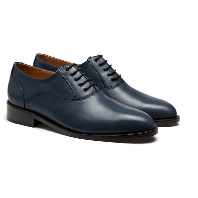 Oxford shoes - blue italian calf leather