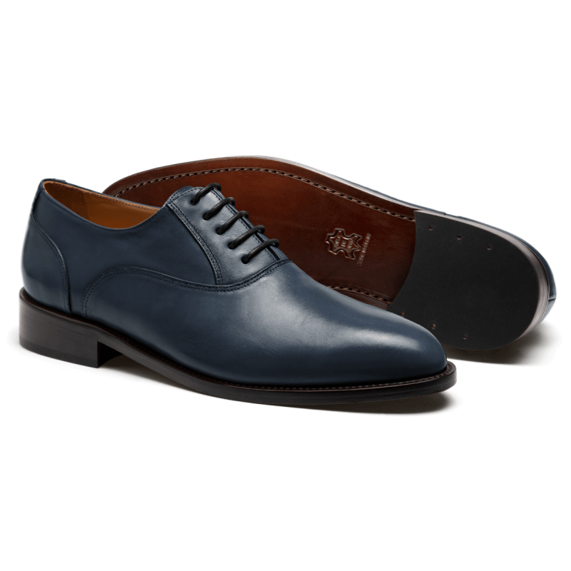 Oxford shoes - blue italian calf leather