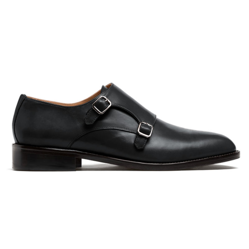 Monk Shoes - black italian calf leather