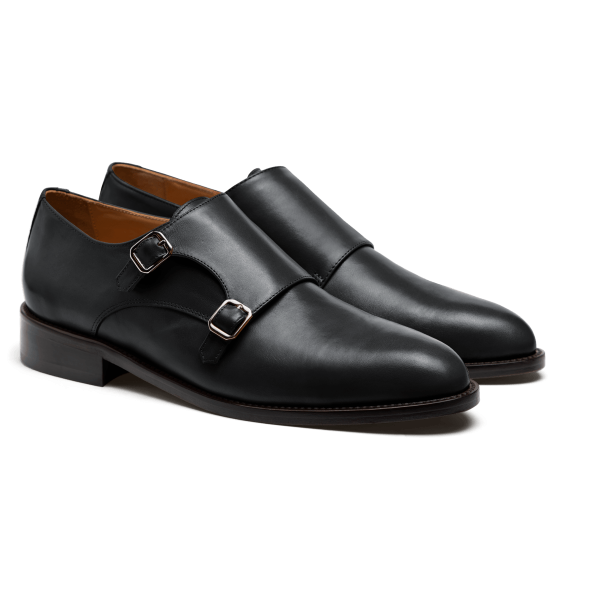 Monk Shoes - black italian calf leather