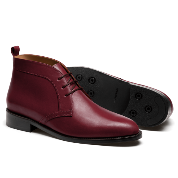 Men's Chukka Boots - oxblood italian calf leather