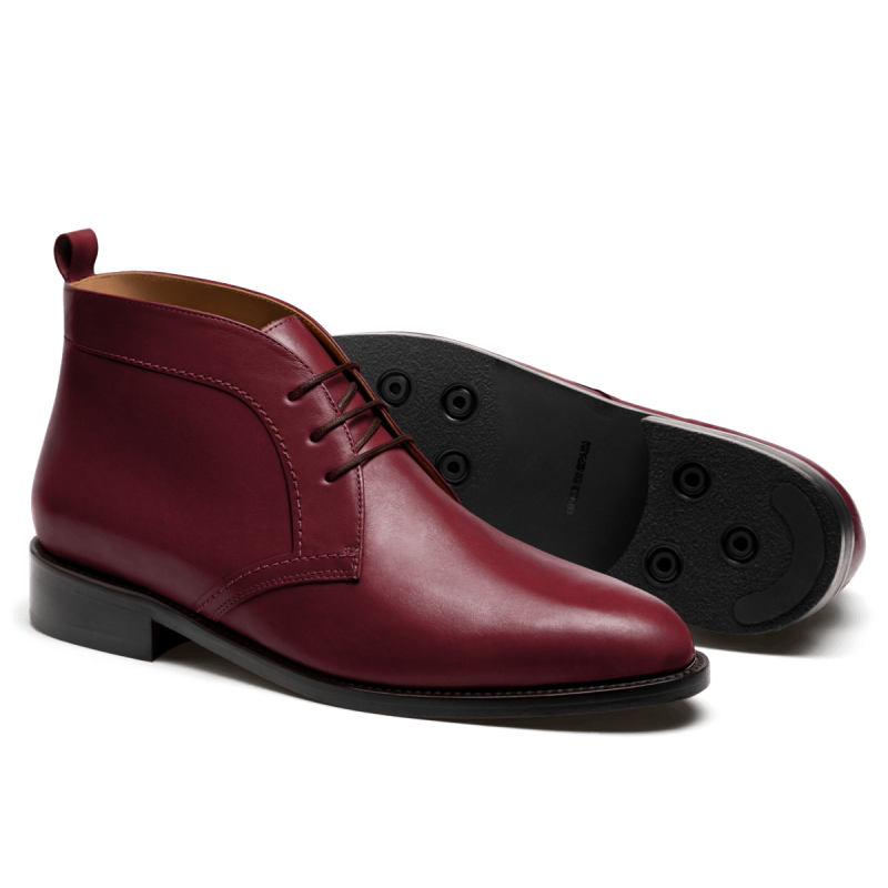 Men's Chukka Boots - oxblood italian calf leather