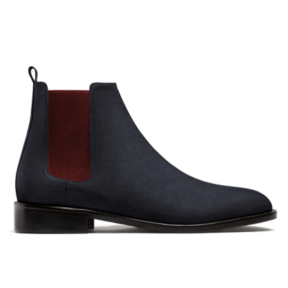 Men's Chelsea Boots - blue suede