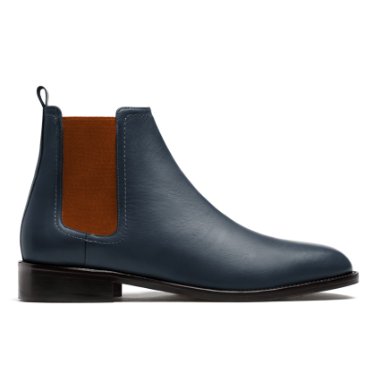 Chelsea Boots - blue italian calf leather