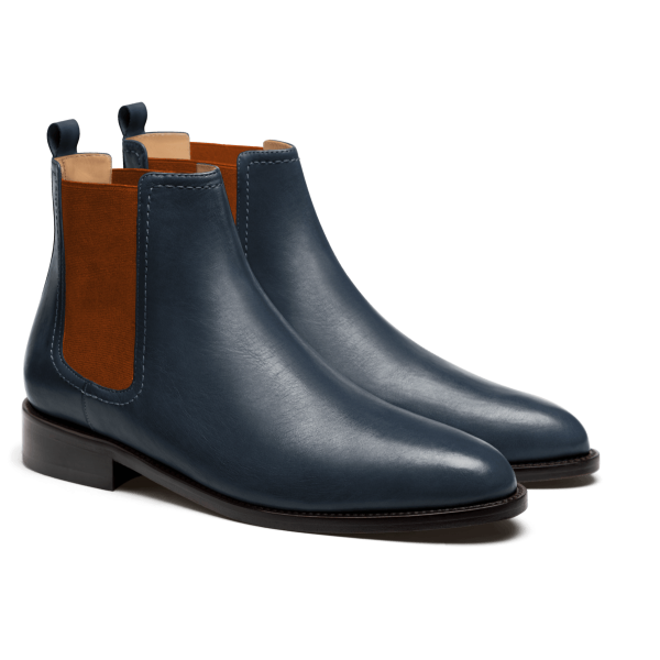 Chelsea Boots - blue italian calf leather
