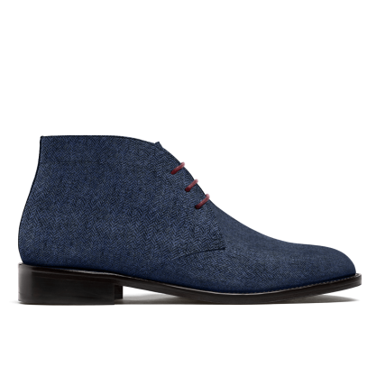 Men's Chukka Boots - blue tweed