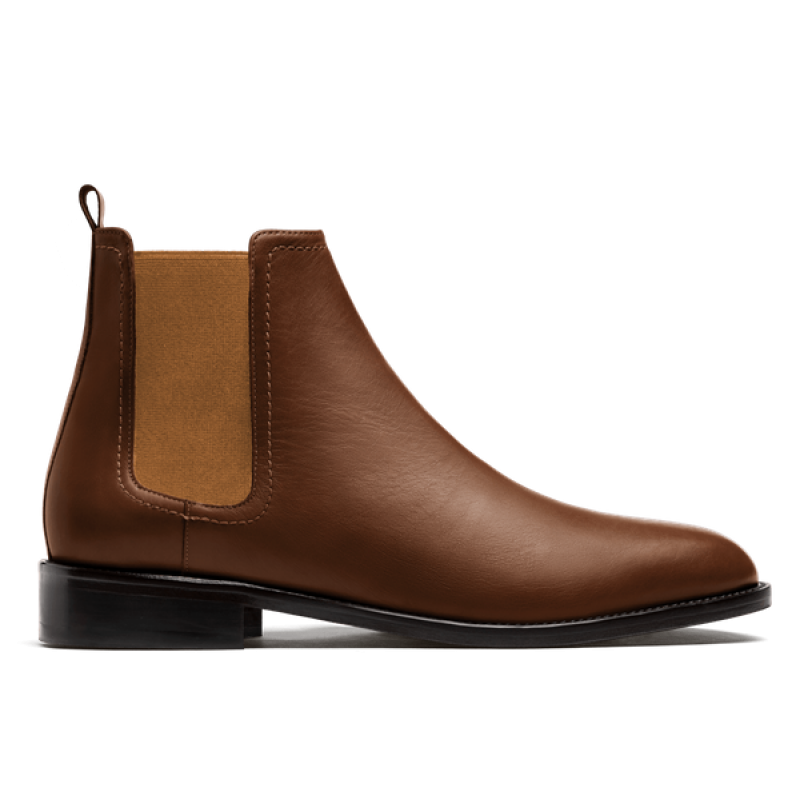 2 tone Men's Chelsea Boots - brown leather