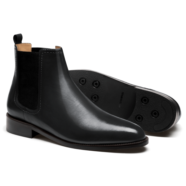 Men's Chelsea Boots - black italian calf leather