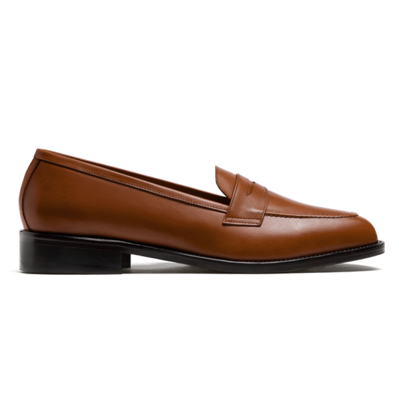 Penny Loafer - brown italian calf leather