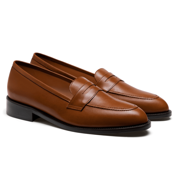 Penny Loafer - brown italian calf leather