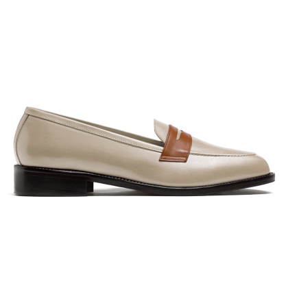 Penny Loafer - white leather