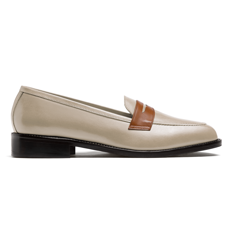 Penny Loafer - white leather