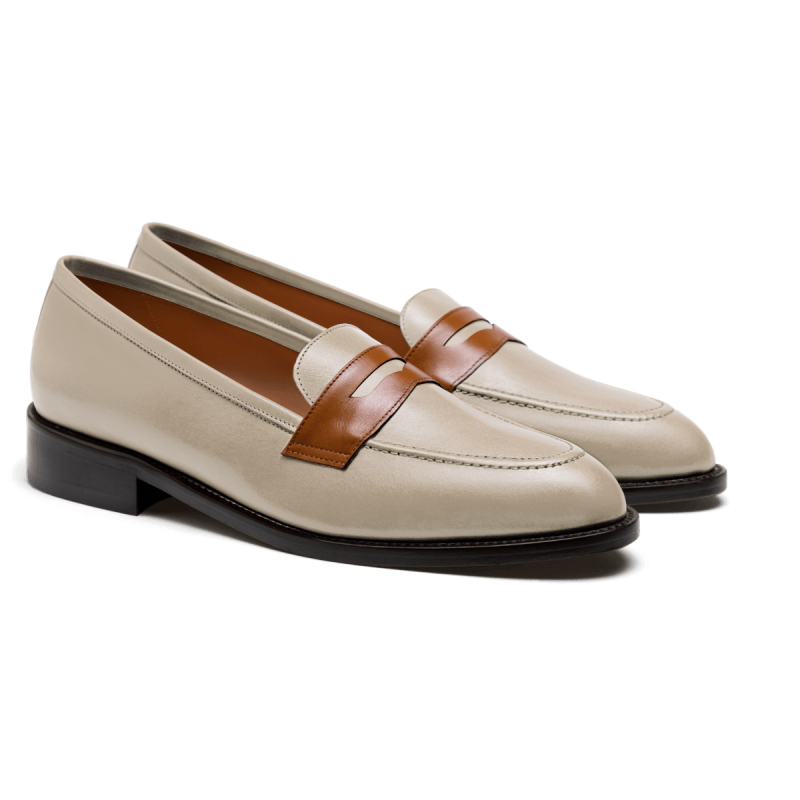 Penny Loafer - white leather