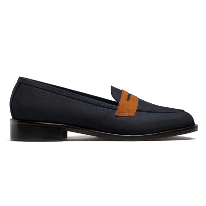 Penny Loafer - blue suede