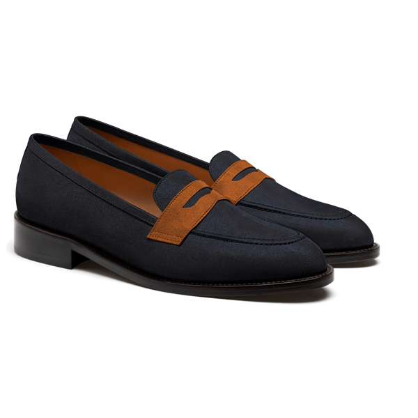 Penny Loafer - blue suede