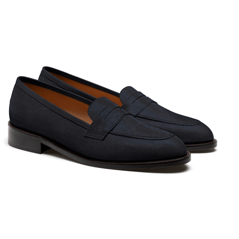 Penny Loafer - blue suede