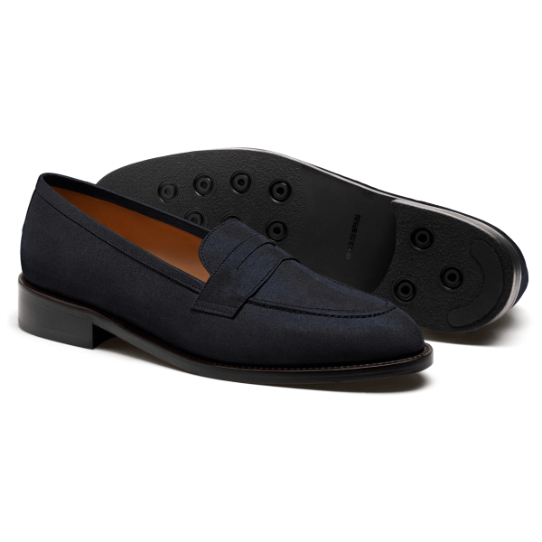 Penny Loafer - blue suede