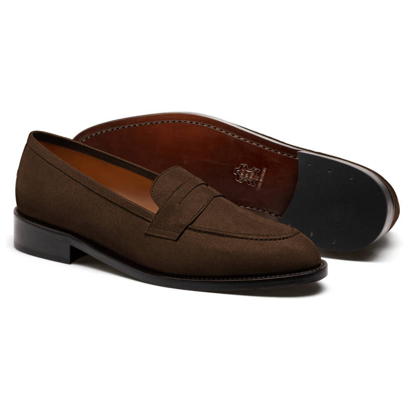 Penny Loafer - brown suede