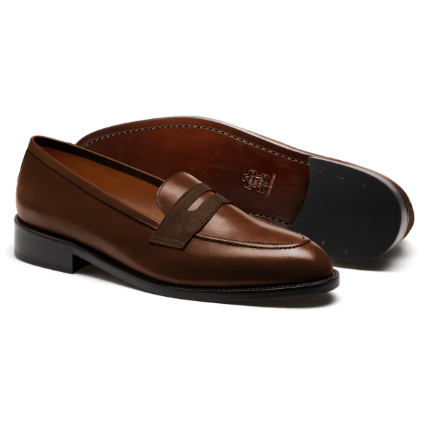 Penny Loafer - brown leather & suede