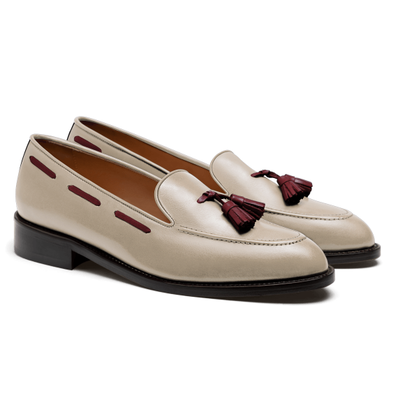 Tassel Loafer - white leather