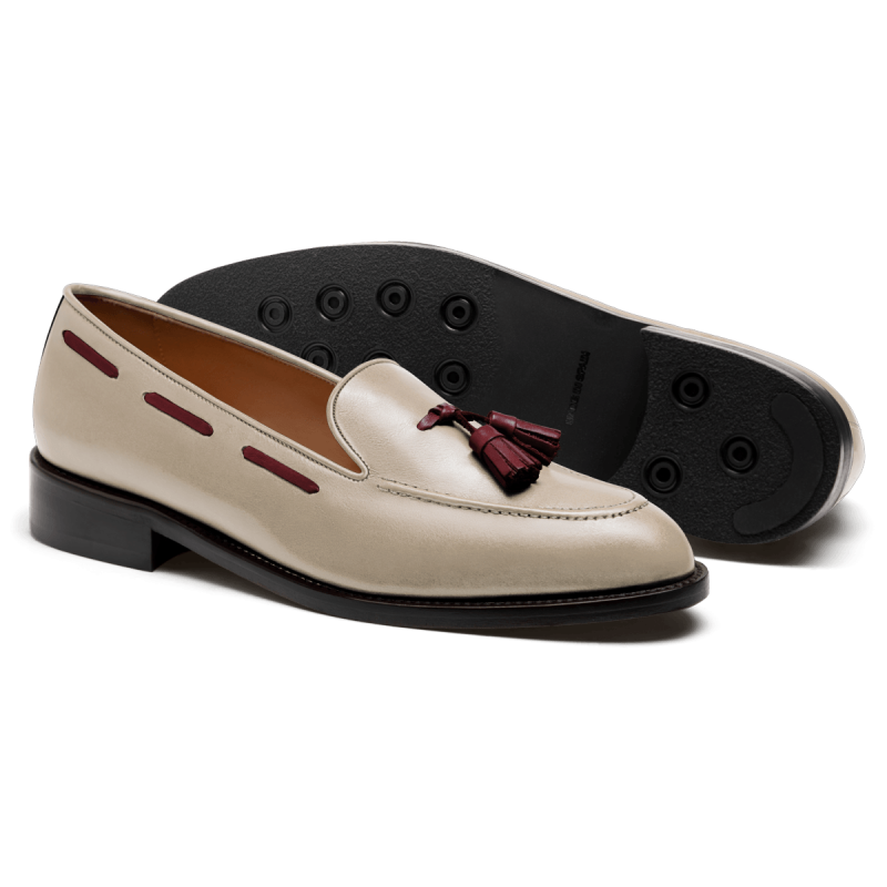 Tassel Loafer - white leather