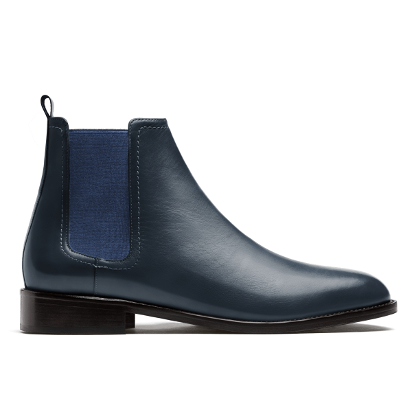 2 tone Chelsea Boots - blue leather