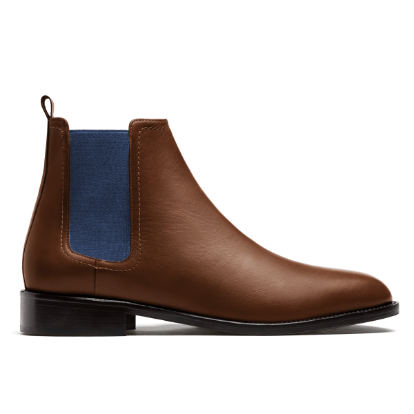 2 tone Men's Chelsea Boots - brown leather