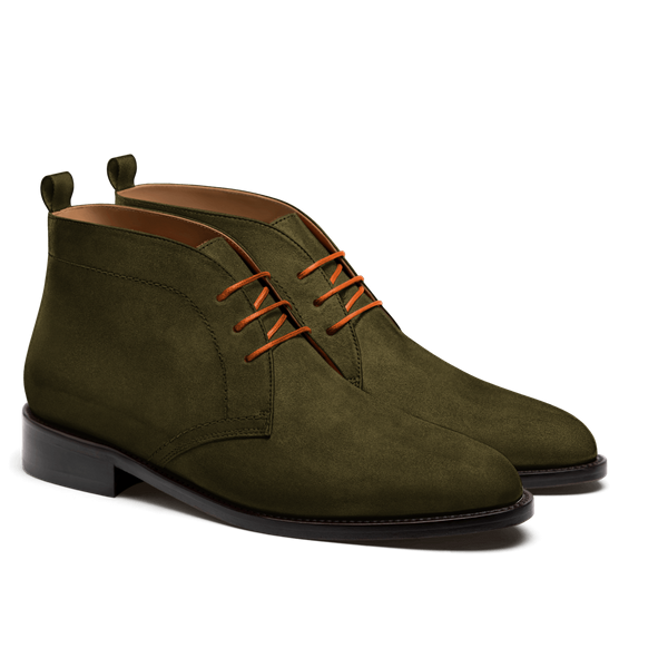 Men's Chukka Boots - green suede