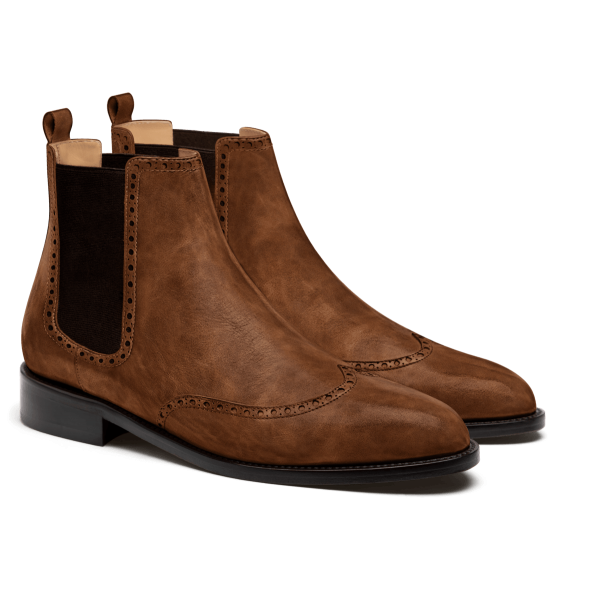 Brogue Chelsea Boots - brown country