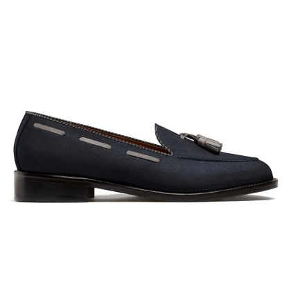 Tassel Loafer - blue suede