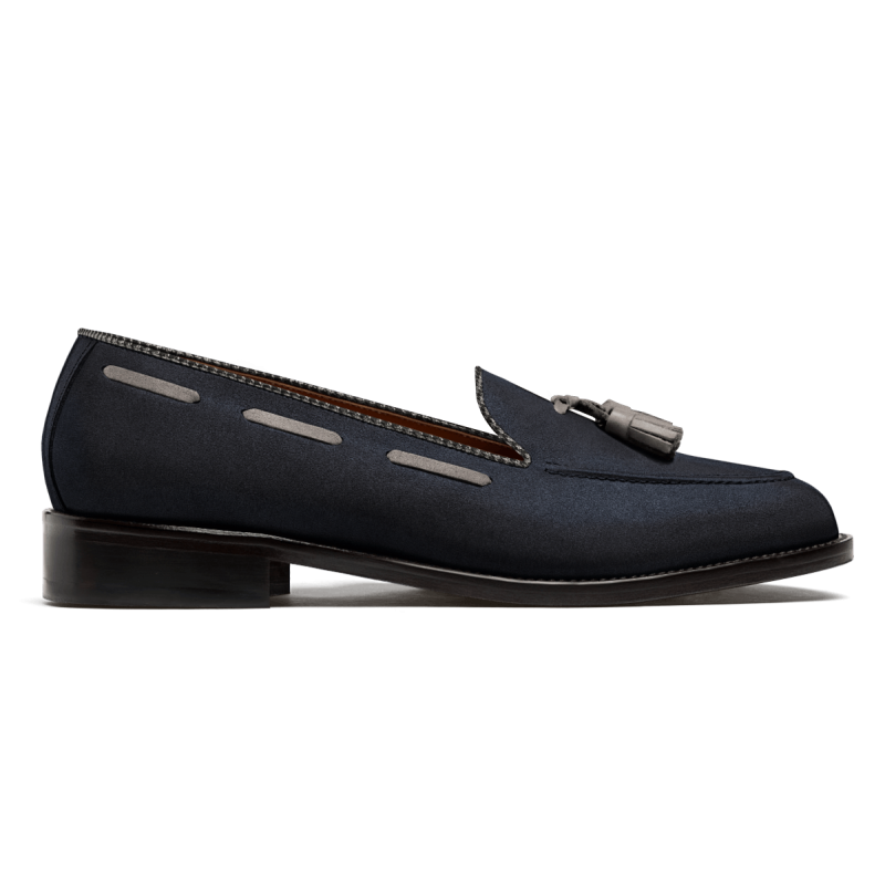 Tassel Loafer - blue suede