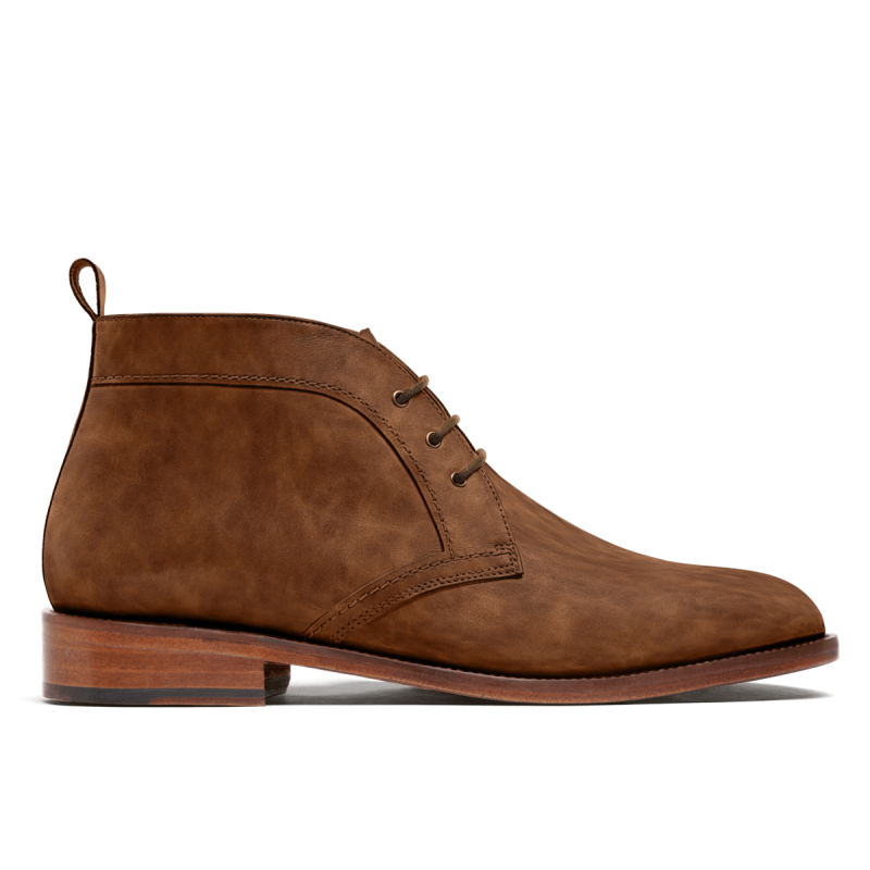 Men's Chukka Boots - brown waxed leather