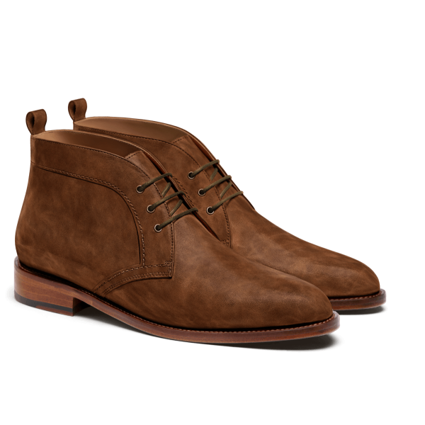 Men's Chukka Boots - brown waxed leather