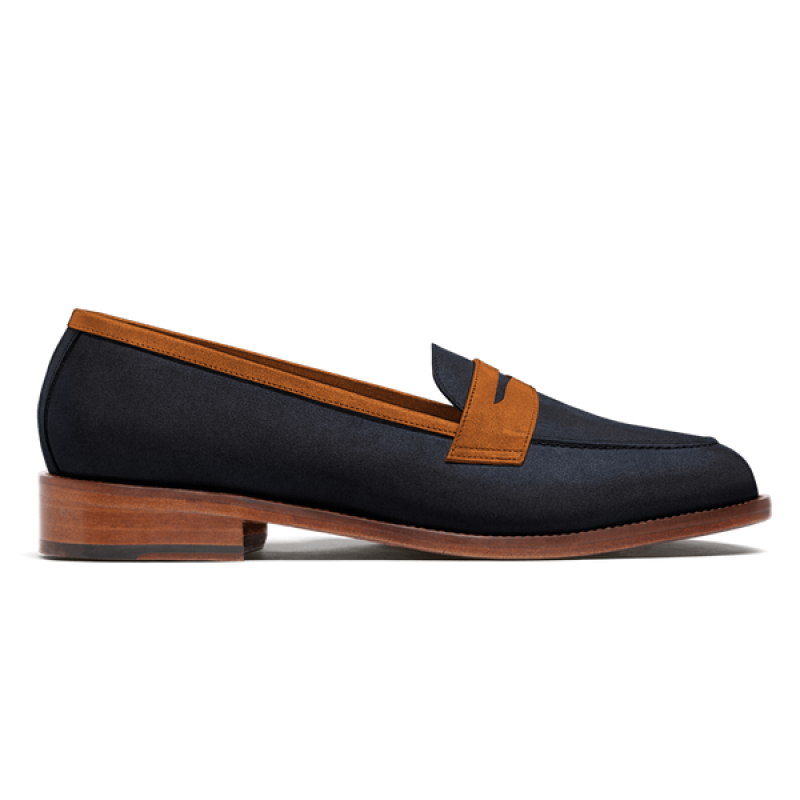 Penny Loafer - blue suede