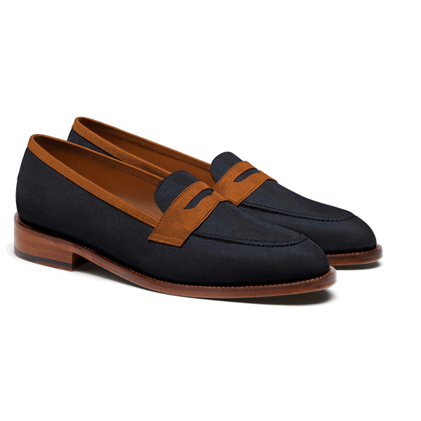 Penny Loafer - blue suede