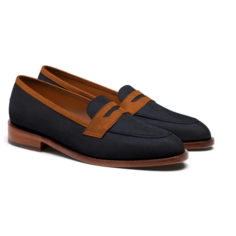 Penny Loafer - blue suede