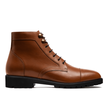 Cap toe Boots - brown italian calf leather