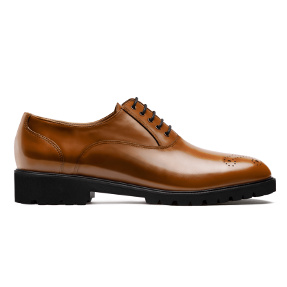 Oxfords - brown flora leather