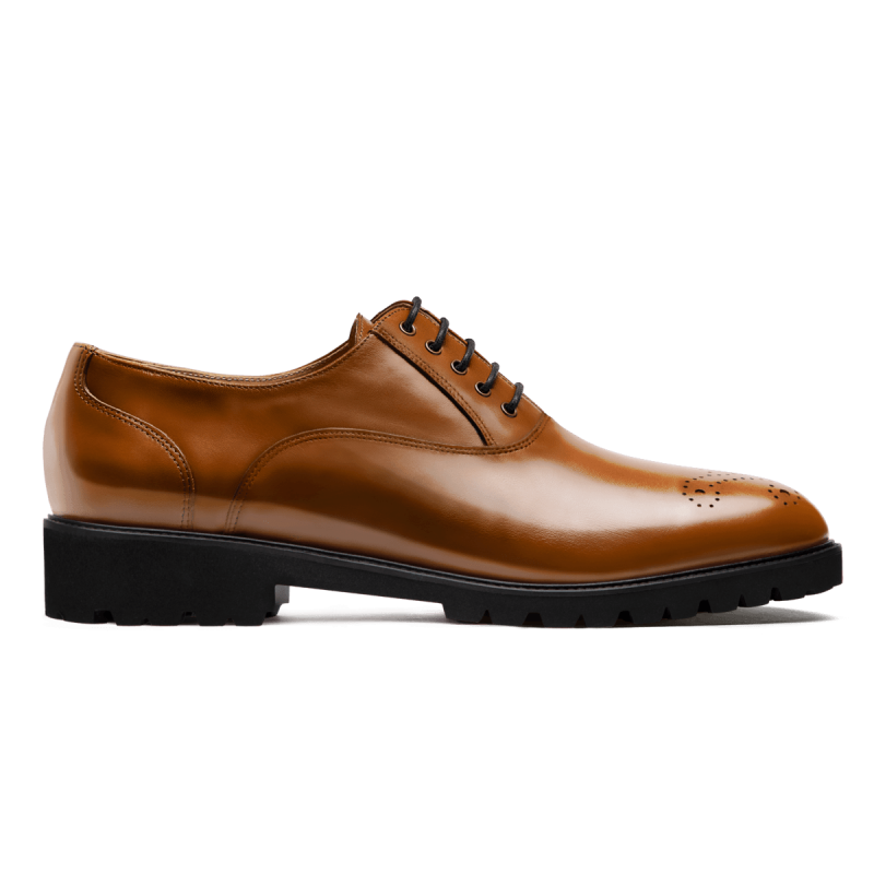 Oxfords - brown flora leather