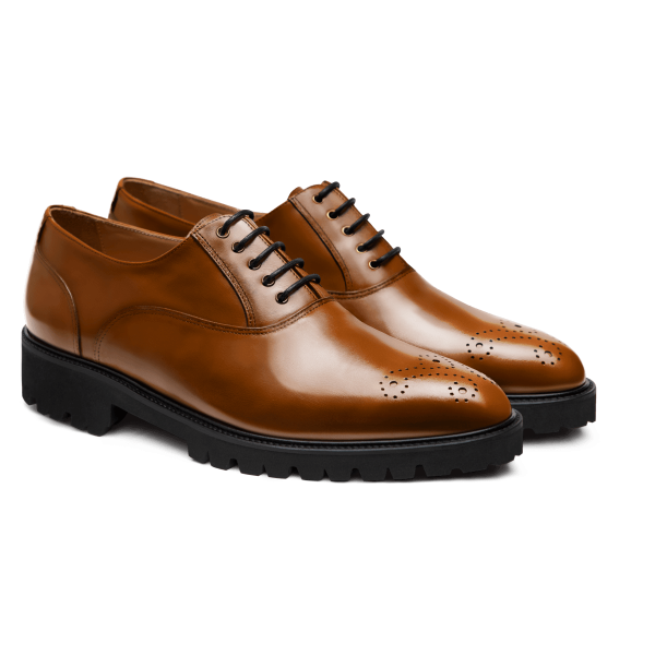 Oxfords - brown flora leather