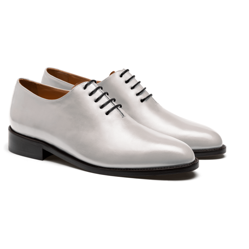 Wholecut Oxford dress shoes - white leather