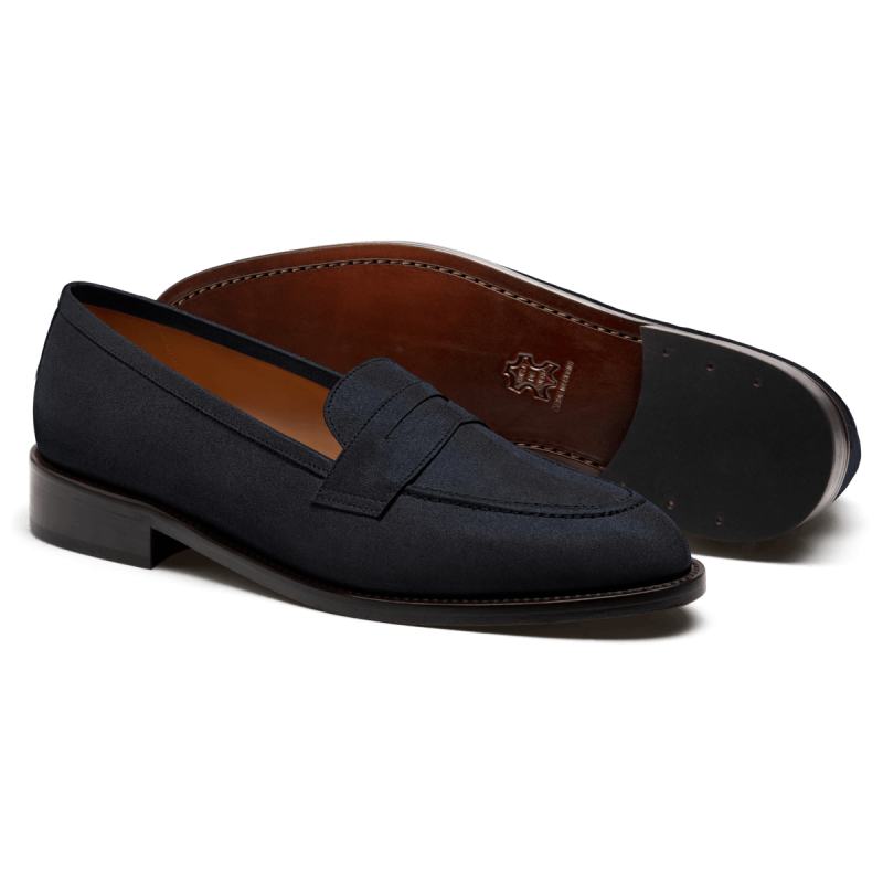 Penny Loafers - blue suede