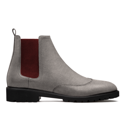 2 tone Men's Chelsea Boots - grey suede