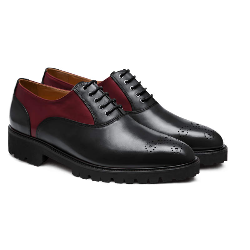 Oxfords - black & oxblood leather